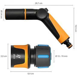 Пістолет-розпилювач Fiskars регульований та конектор для шланга (1065493) - мініатюра 2
