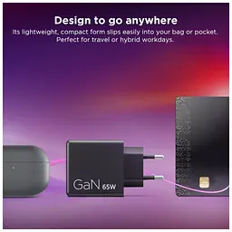 Блок живлення до ноутбуку Lenovo Dual USB-C 65W GaN Charger (40AW065BEU) - мініатюра 9