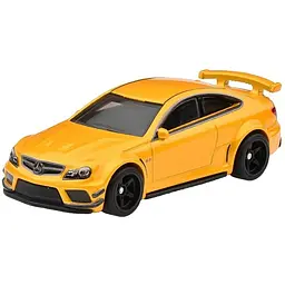 Колекційна модель машинки Hot Wheels '12 Mercedes-Benz C63 AMG Coupe Black Series серії Преміальні авто жовта (GJT68/HKF23) - мініатюра 2