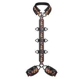 БДСМ-набір LOCKINK The Flowering Serpent Bondage Set, чорний, з малюнком у вигляді змій, 12 предметів - мініатюра 2