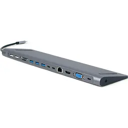 USB-Хаб Cablexpert A-CM-COMBO9-02, USB Type-C 9-в-1 (A-CM-COMBO9-02) - мініатюра 2