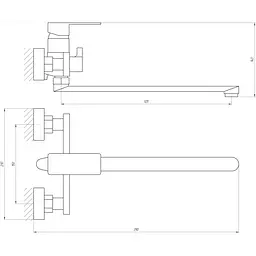 Змішувач для ванни Globus Lux Milano GLM-0208 - мініатюра 4