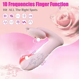 Вібратор B - Series Fox Finger function Heating + APP, 13.8 см (рожевий) - мініатюра 4