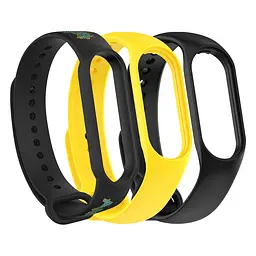 Комплект силіконових ремінців для фітнес браслетів Xiaomi Mi Band 5/6/7, Silicone, inscription, зі зручною застібкою, на фітнес трекер та смарт годинник, ArmorStandart (ARM87044) - мініатюра 2