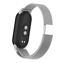 Ремінець ArmorStandart Milanese Magnetic для Xiaomi Smart Band 10/9/8 Silver (ARM86892) - мініатюра 2