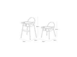 Стільчик для годування Xingtai Zuoxi Children's ZX-108 white - мініатюра 8