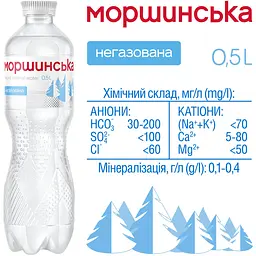 Мінеральна вода Моршинська негазована 0.5 л - мініатюра 3