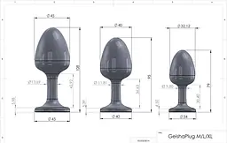 Анальна пробка Dorcel Geisha Plug Diamond M 8 см (чорний) - мініатюра 4