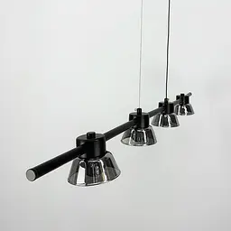 Видовжена люстра HILDFRID на 4 плафони Line.F MJ 179L-950 BK - мініатюра 4