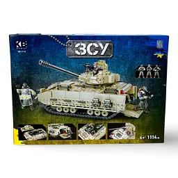 Конструктор KB 1115 LimoToy "Військовий танк" 21,7см фігурки 1114дет в коробці (6903317564156) - мініатюра 2