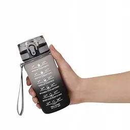 Пляшка для води спортивна 4FIZJO 500 мл 4FJ0627 Grey/Black (P-5905973400725) - мініатюра 8