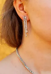 Комплект Кольє і сережки Xuping Jewelry Дебора сріблястий - мініатюра 3