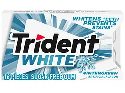 Блок жувальних гумок Trident White Wintergreen Sugar Free Gum 9шт - мініатюра 2