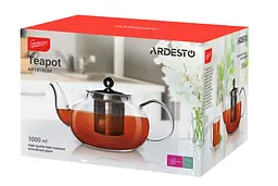 ARDESTO Gemini Teapot [Заварник Gemini Roma, 1000 мл, боросилікатне скло, нержавіюча сталь] - мініатюра 2