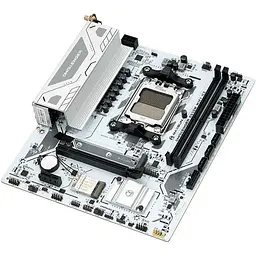 Материнська плата Maxsun Terminator AM5 B650M WIFI ICE, B650, 4xDDR5, Int.Video (CPU), 4xSATA3, 2xM.2, 1xPCI-E 4.0 x16, 1xPCI-E 3.0 x4, 1xPCI-E 3.0 x1, ALC897, RTL8125BG, RTL8852BE, BT5.2, RGB sync, 4xUSB3.2/4xUSB2.0/1xUSB-C, DP/HDMI - мініатюра 2
