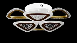 Люстра стельова LED Splendid Ray LK39866/3+3A, 132W, білий та золотий, сучасний стиль, з пультом, димер