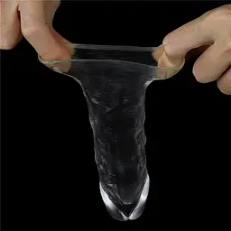 Прозора насадка на член Flawless Clear Penis Sleeve Add 1" від LoveToy - мініатюра 3