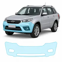Антигравійна захисна бронеплівка за лекалами для Chery Tiggo 3 II 2014-2019 - передній бампер