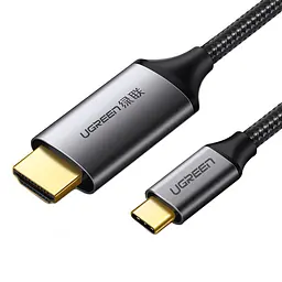 Кабель USB 3.1 Type-C M - HDMI M, 1.5m 4K 60Hz Male Cable Aluminum Shell UGREEN MM142 (Gray Black)