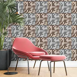 Самоклеюча алюмінієва плитка Sticker Wall 300х300х3мм Мідна мозаїка SW-00001157 - мініатюра 6