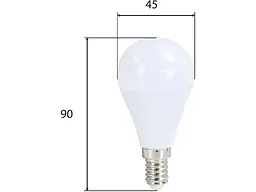Лампа світлодіодна MIORRO 8W G45 720Lm ~ 175-265V арт.51-314-010. - мініатюра 3
