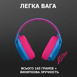 Навушники Logitech G435 Lightspeed Wireless Gaming Headset Blue (981-001062) - мініатюра 6
