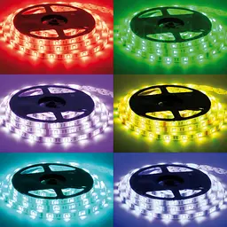 Світлодіодна стрічка Eurolamp Led 5050 RGB 30 діодів/м, 2x5 м (LED/SET-10M/RGB) - мініатюра 5