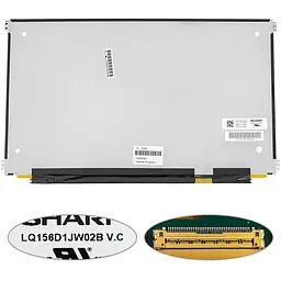 Матриця 15.6 LQ156D1JW02 3840х2160, 40pineDP, IPS, 350 cd/m2, кольоропередача 100% RGB, LED, SLIM горизонтальні вушки, матова, роз'єм праворуч знизу для ноутбука