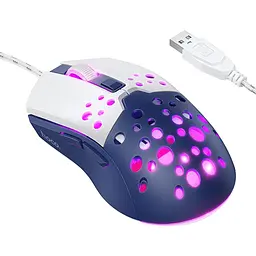 Миша дротова Hoco GM51 Sky Luminous White/Blue