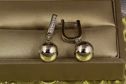 Сережки Xuping Jewelry кульки 10 мм 2.5 см сріблясті - мініатюра 2