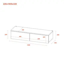 Туалетний столик Doros Левія Кашемір 2Ш 100х32х22 (41516086) - мініатюра 9