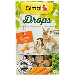 Ласощі Gimbi Drops для гризунів, дропси з морквою, 50 г - мініатюра 3