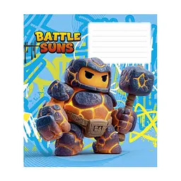 Зошит Школярик Battle Suns 12 аркушів коса лінія (012-3757C), в асортименті - мініатюра 3