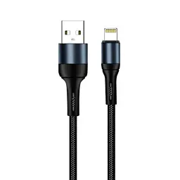 Дата кабель USB 2.0 AM to Lightning 1.0m nylon black ColorWay (CW-CBUL045-BK) - мініатюра 4