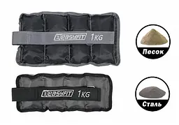 Обтяжувачі для ніг та рук з металом EasyFit Metal 1 кг (пара) - мініатюра 4