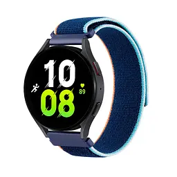 Ремінець для Samsung Galaxy Watch 4 Classic 46mm - синьо-жовтогарячий ширина кріплення 20мм нейлоновий Watchbands NormalCloth (W45-8WB56064304) - мініатюра 2