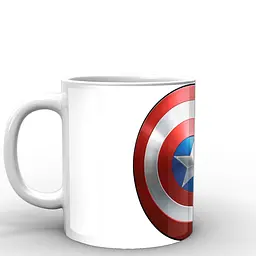 Кухоль GeekLand Captain America щит CA.02.009 330 мл білий - мініатюра 2