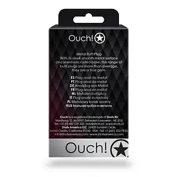 Анальна пробка Ouch! Heart Gem Butt Plug Small, 6.9 см (чорний) - мініатюра 9