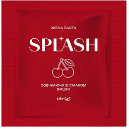 Зубна паста Splash мініатюра освіжаюча зі смаком вишні