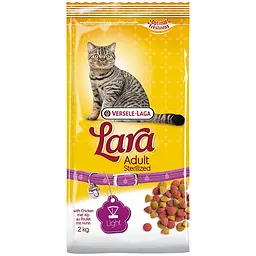 Сухий корм Lara Adult Sterilized 2 кг лара стерилайзид преміум для кастрованих котів та стерилізованих кішок