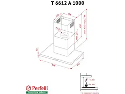 Витяжка Perfelli T 6612 A 1000 W LED - мініатюра 9