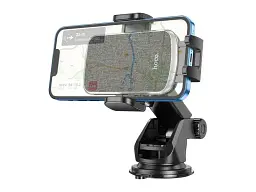 Автомобільний тримач для смартфона Hoco CA95 Polaris Telescopic Holder Black (6931474758514) - мініатюра 3