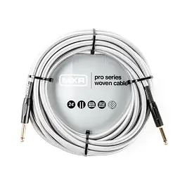 Инструментальный кабель Jack 6,3- Jack 6,3 7.2м Dunlop DCIW24 MXR Pro Series Woven Silver - мініатюра 1
