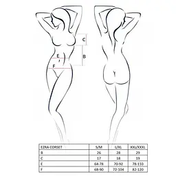 Корсет з декольте Passion ERZA CORSet black L/XL - мініатюра 5