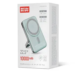 Повербанк Powerbank ColorWay PB-100LPA2MT-WPDD 10000mAh 15W MagSafe Watch (USB-C PD 22.5W) Aquamarine - мініатюра 12