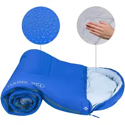 Спальний мішок KingCamp Oasis 250 Comf +12°C / Lim +7°C / Extr -3°C Blue - мініатюра 2