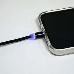Магнітний кабель для зарядки телефону, чорний, Micro USB, з підсвіткою - мініатюра 3