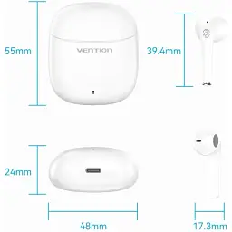 Навушники TWS Vention Elf Earbuds E02 White - мініатюра 6