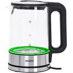 Електрочайник Mesko MS 1301 black 1850-2200Вт/1.7л/скло/встановлення температури (MS1301B)