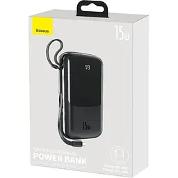 Портативна батарея Baseus Q pow Power Bank 20000 mAh 15W with Type-C Cable PPQD-G01 Black - мініатюра 4